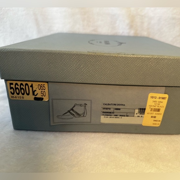 Black suede Prada T-Strap gladiator sandals, 36.5, great condition! - Picture 2 of 15